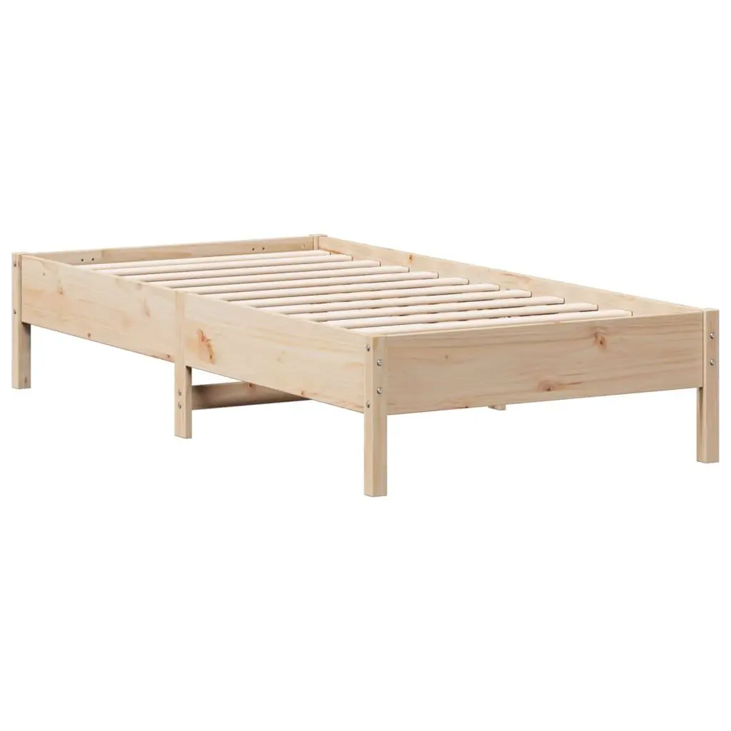 Solid Pine Wood Bed Frame 90x190 cm in Brown