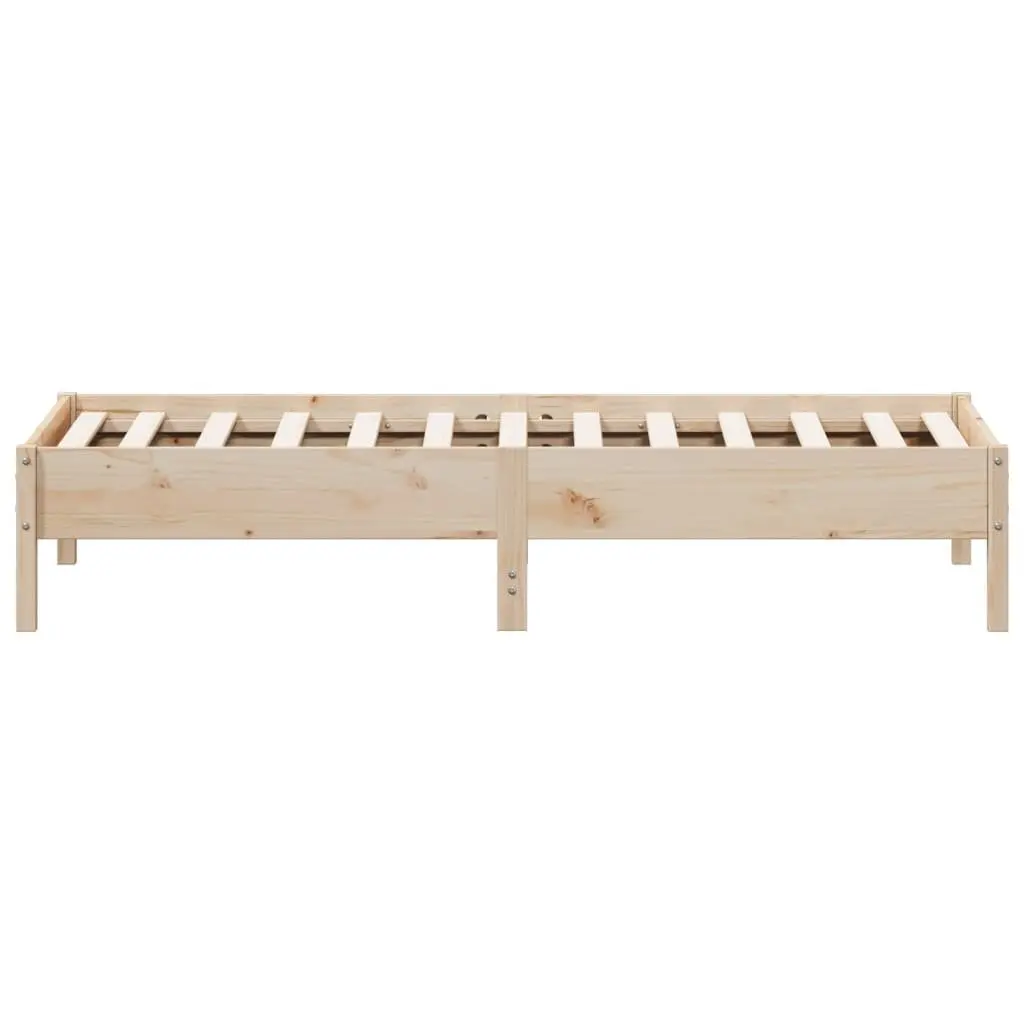 Solid Pine Wood Bed Frame 90x190 cm in Brown
