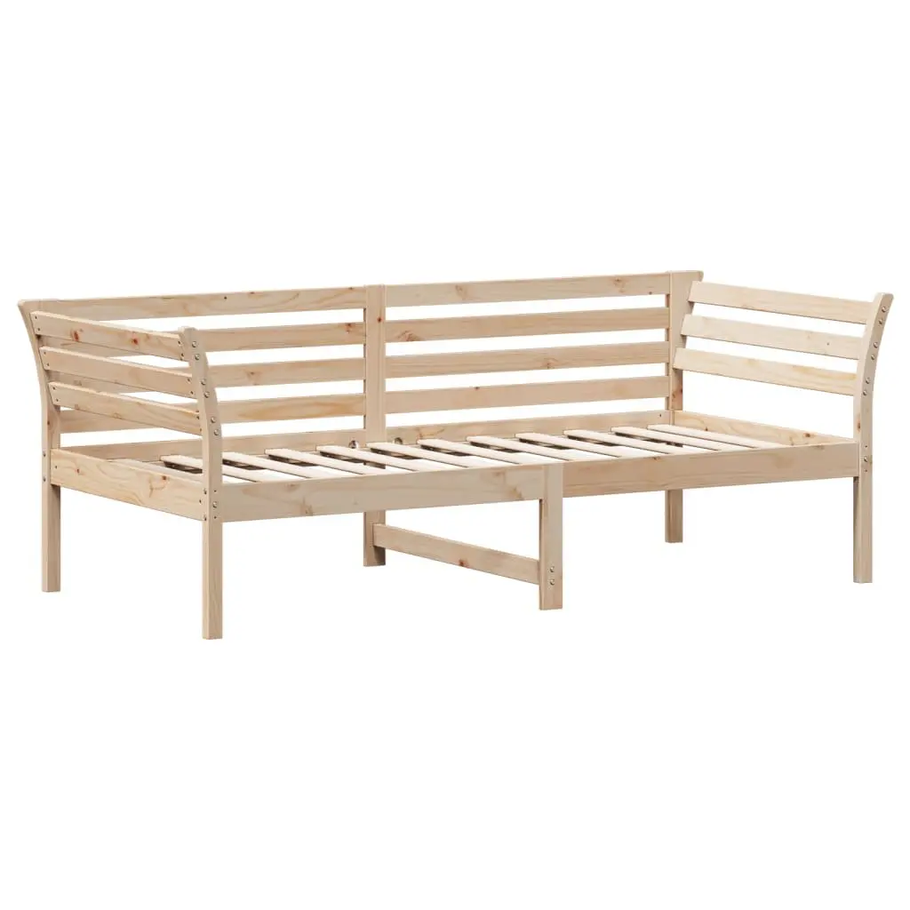 Solid Pine Wood Day Bed Frame 90x190 cm with Guardrails