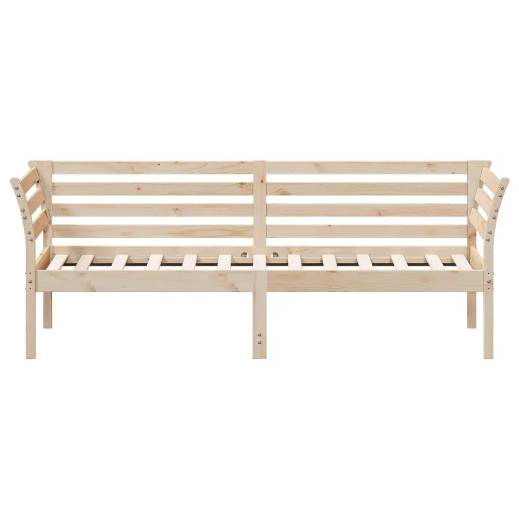 Solid Pine Wood Day Bed Frame 90x190 cm with Guardrails