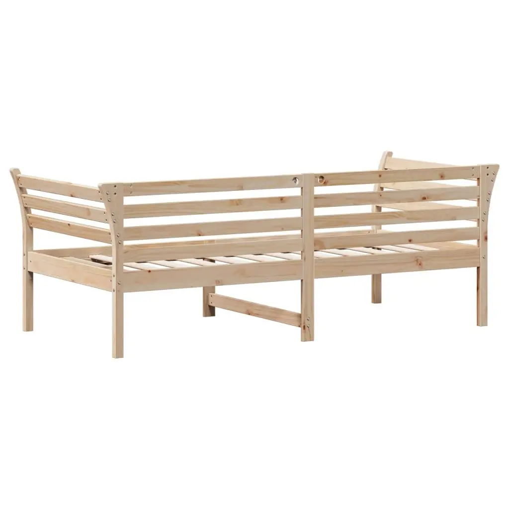 Solid Pine Wood Day Bed Frame 90x190 cm with Guardrails