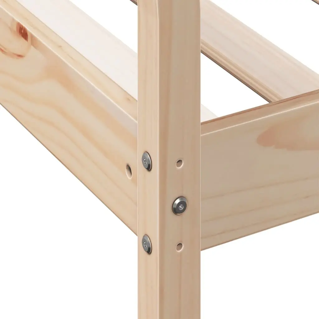 Solid Pine Wood Day Bed Frame 90x190 cm with Guardrails
