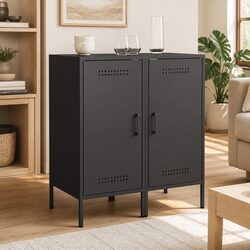 Charming Black Industrial Sideboards for Modern Storage