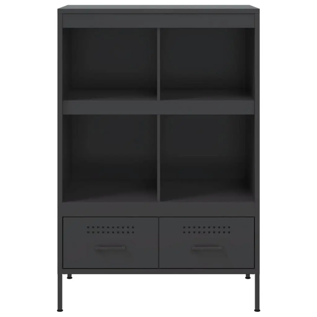 Black Highboard Cabinet 68x39x101.5cm for Storage