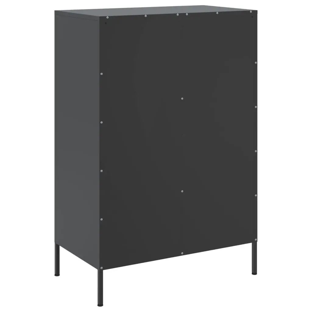 Black Highboard Cabinet 68x39x101.5cm for Storage