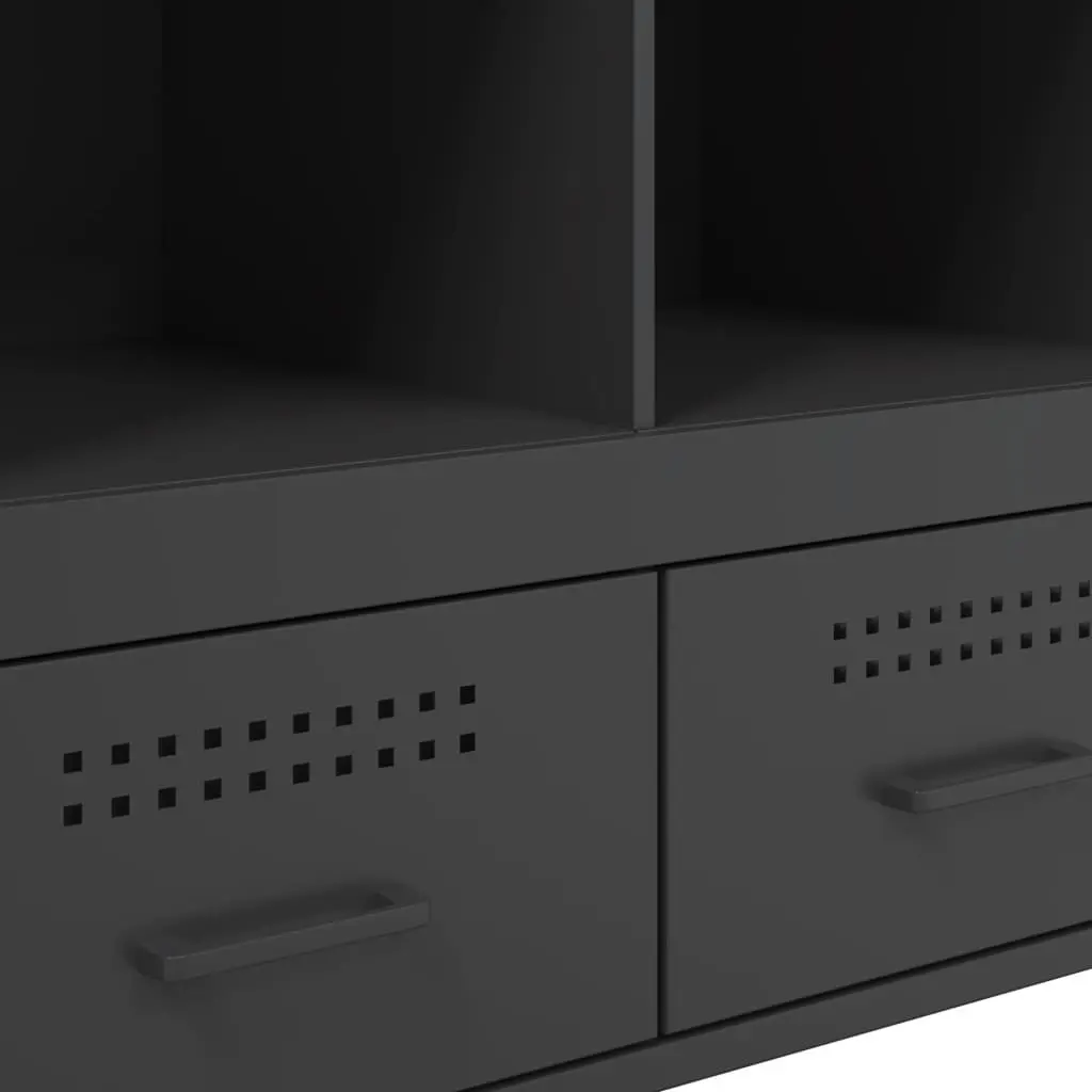 Black Highboard Cabinet 68x39x101.5cm for Storage