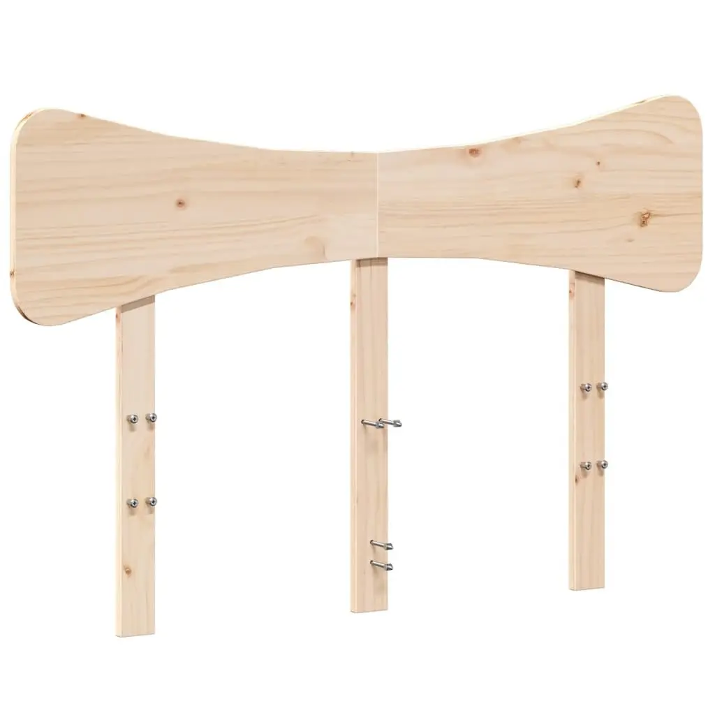 Wooden Headboard Brown 135 cm Solid Pine Wood Bedroom Bed Frame Back Support