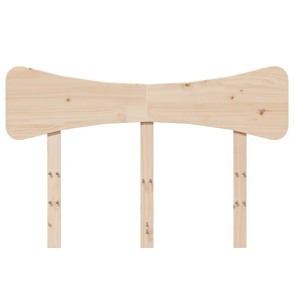 Wooden Headboard Brown 135 cm Solid Pine Wood Bedroom Bed Frame Back Support