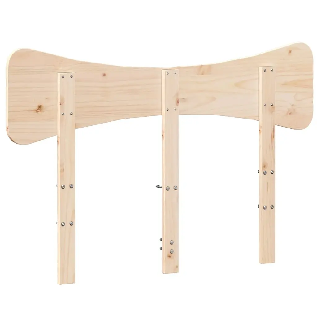 Wooden Headboard Brown 135 cm Solid Pine Wood Bedroom Bed Frame Back Support