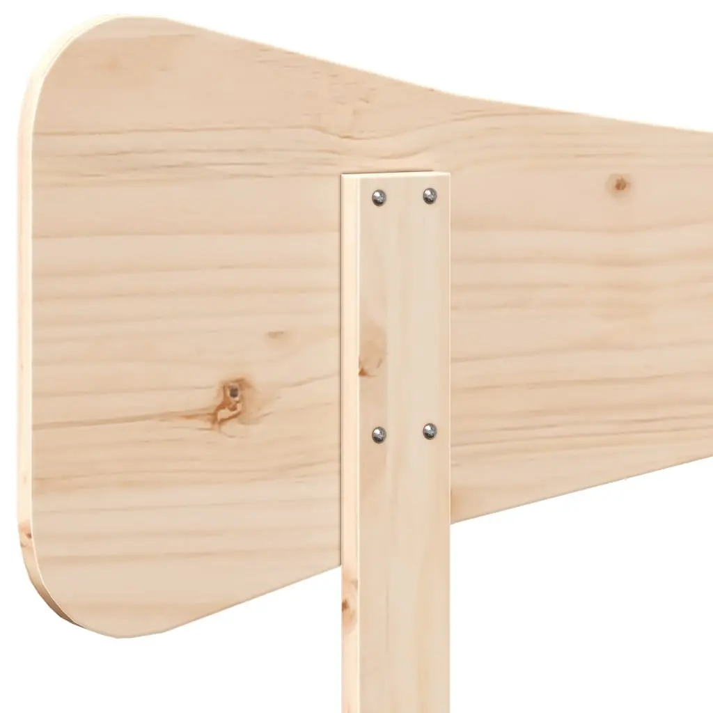 Wooden Headboard Brown 135 cm Solid Pine Wood Bedroom Bed Frame Back Support