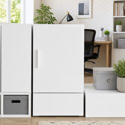 White Floating Wall Cabinet for Elegant Storage
