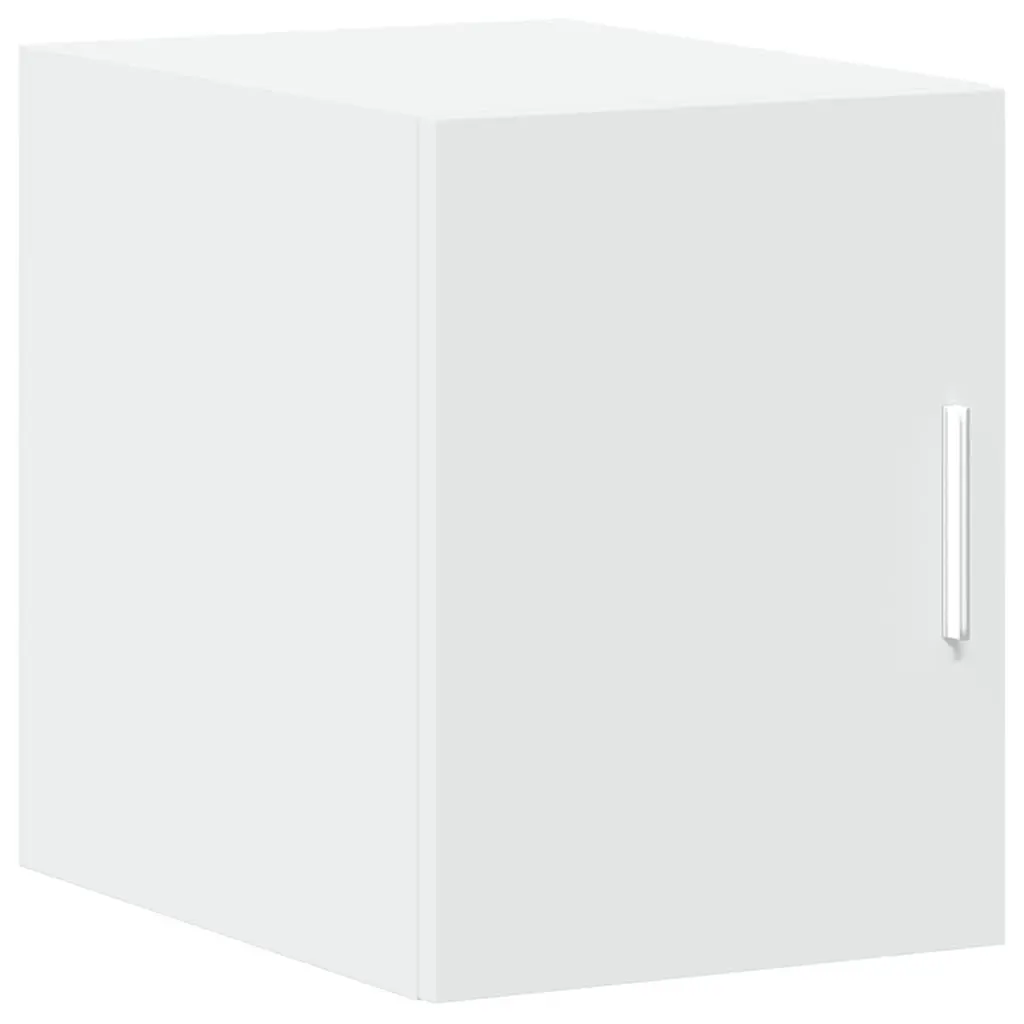 Wall Cabinet White Floating Storage Engineered Wood Hanging Shelves 30x42.5x40cm