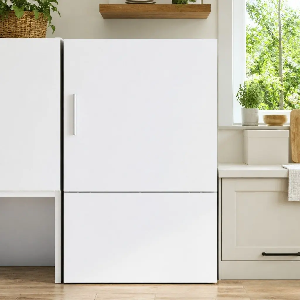 White Engineered Wood Wall Cabinet for Organized Living