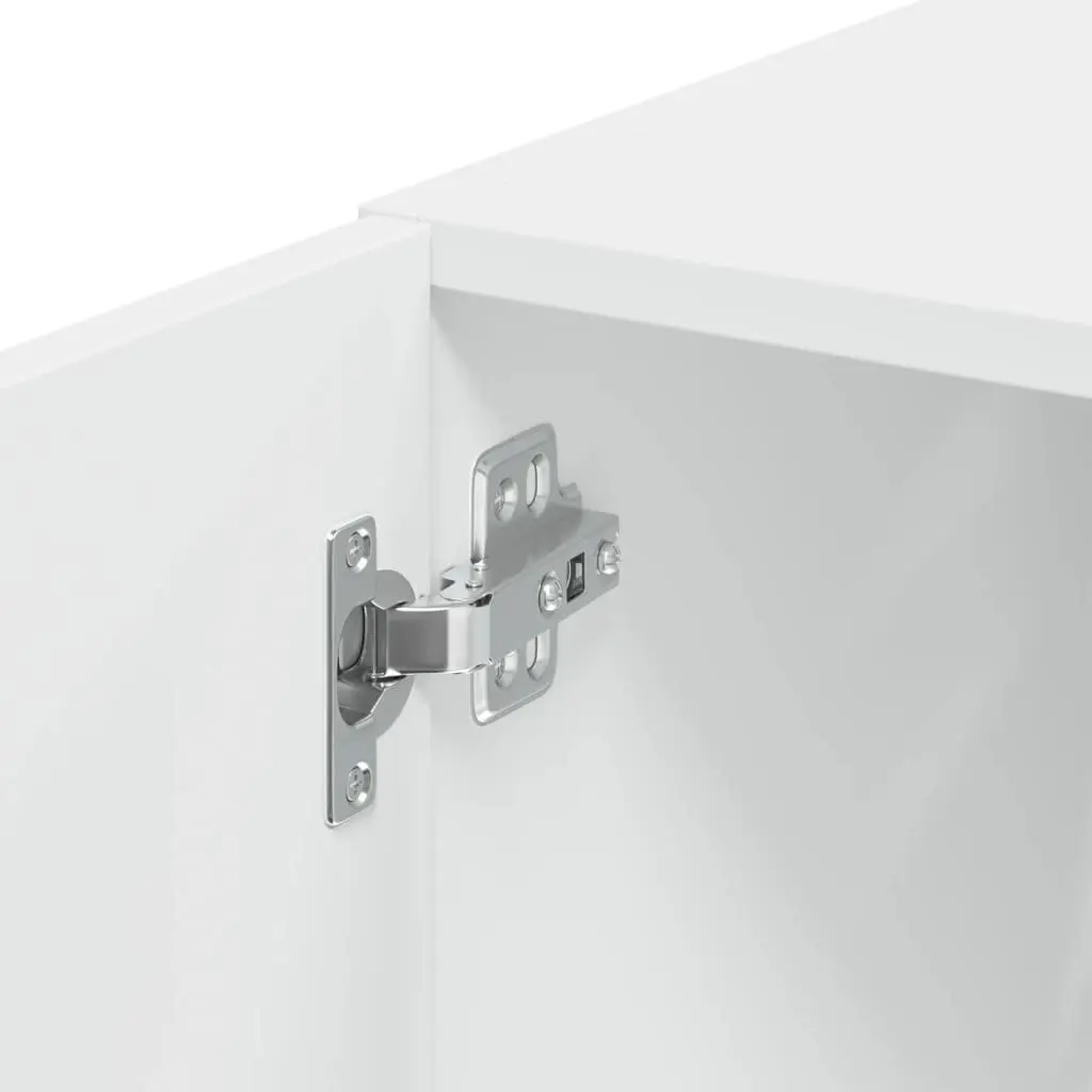 White Engineered Wood Wall Cabinet for Organized Living