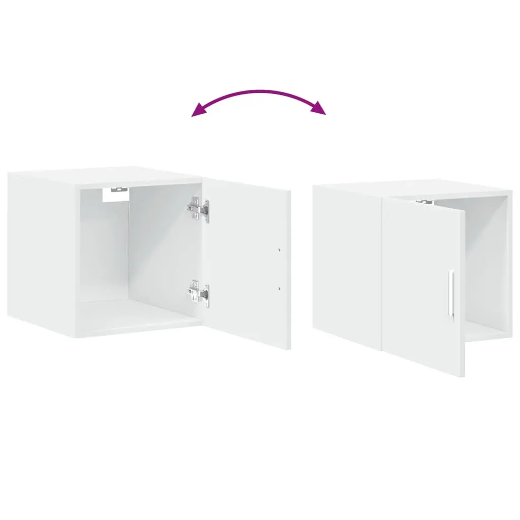 White Engineered Wood Wall Cabinet for Organized Living