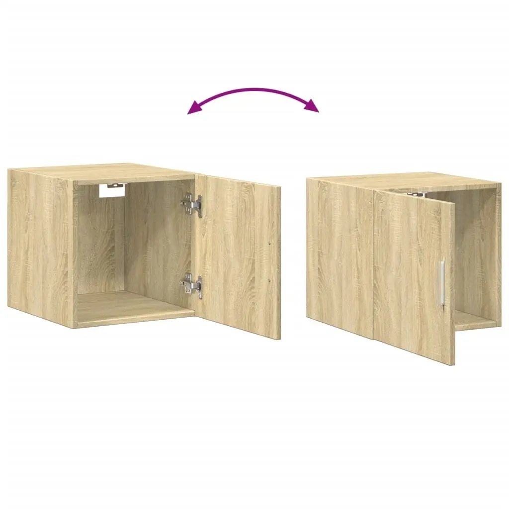 Wall Cabinet Brown Engineered Wood Floating Storage Hanging Sideboards