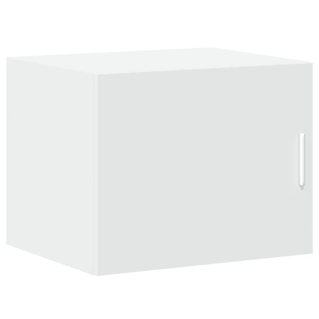 Floating White Wall Cabinet for Organized Living Spaces