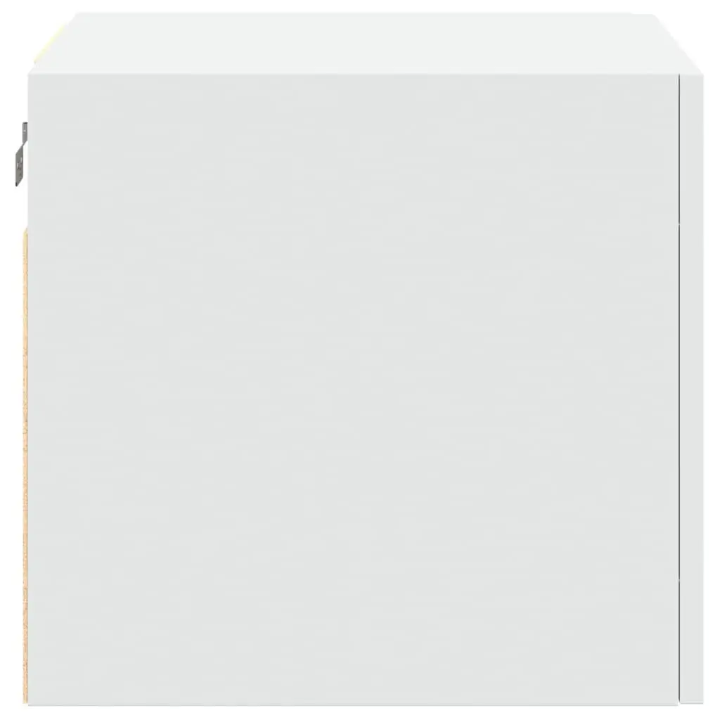Floating White Wall Cabinet for Organized Living Spaces