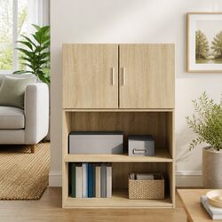 Sonoma Oak Brown Engineered Wood Wall Cabinet