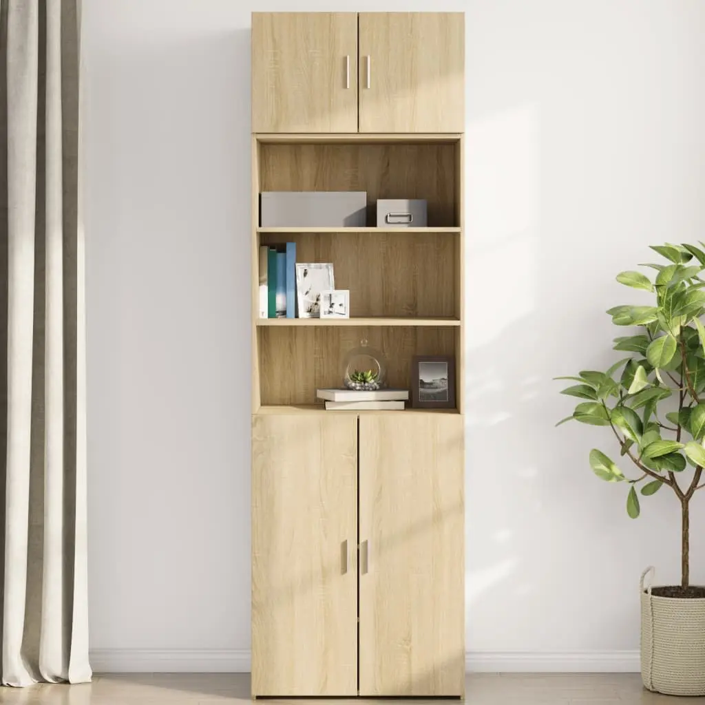 Sonoma Oak Brown Engineered Wood Wall Cabinet