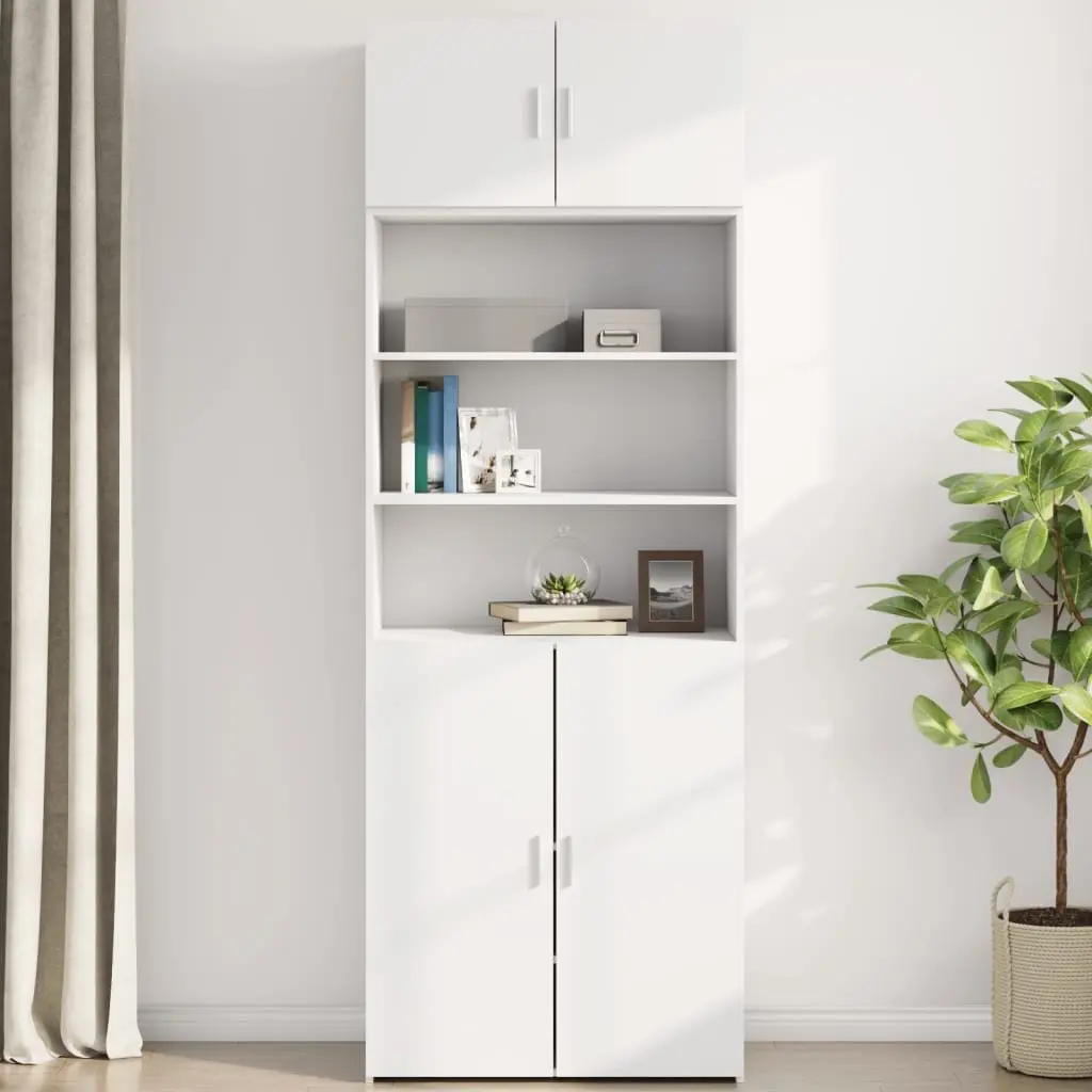 Wall Cabinet Storage Engineered Wood White Hanging Cabinet Bedroom Living Room
