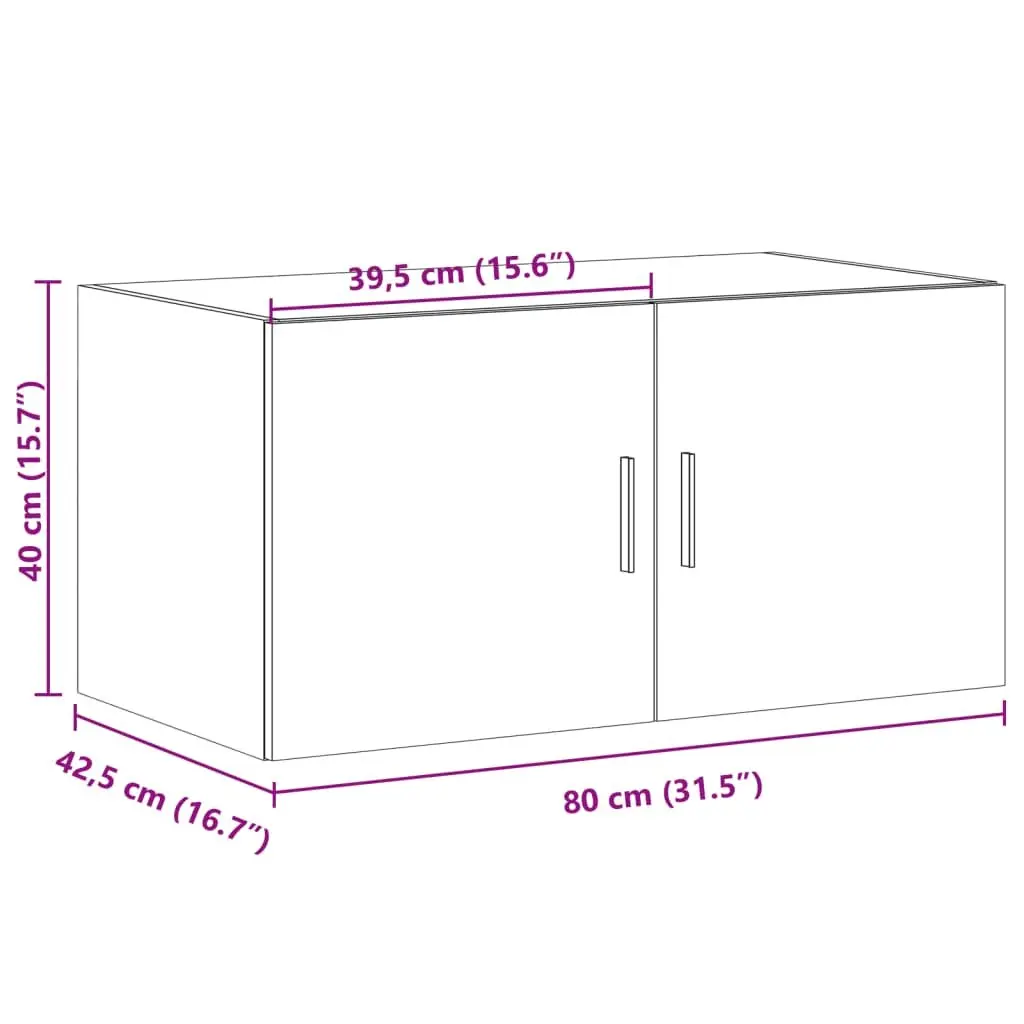 Wall Cabinet Storage Engineered Wood White Hanging Cabinet Bedroom Living Room