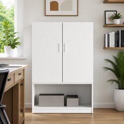 White Wall Cabinet for Enhanced Home Storage