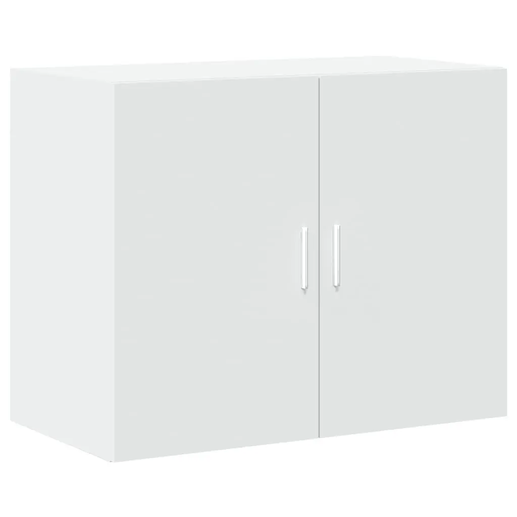 Wall Cabinet White Storage Furniture Engineered Wood Hanging Mounted Organizer