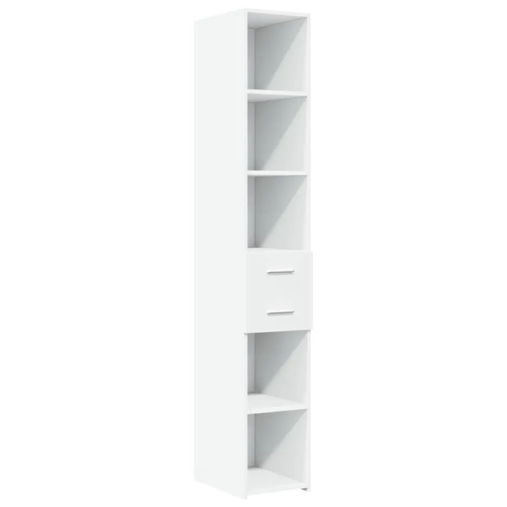 Highboard Storage Cabinet White Modern Engineered Wood Sideboard Cupboard