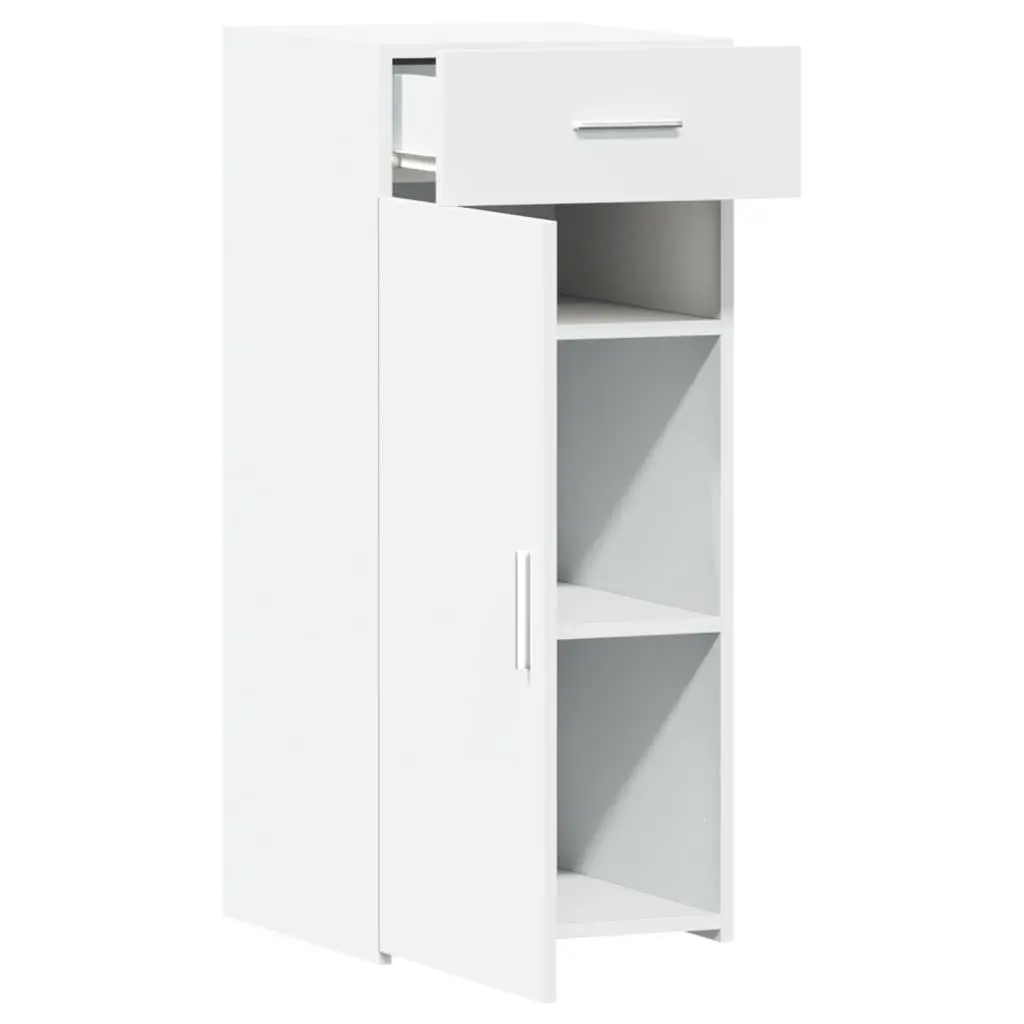 White Sideboard Storage Cabinet 40 x 42.5 x 93 cm Engineered Wood