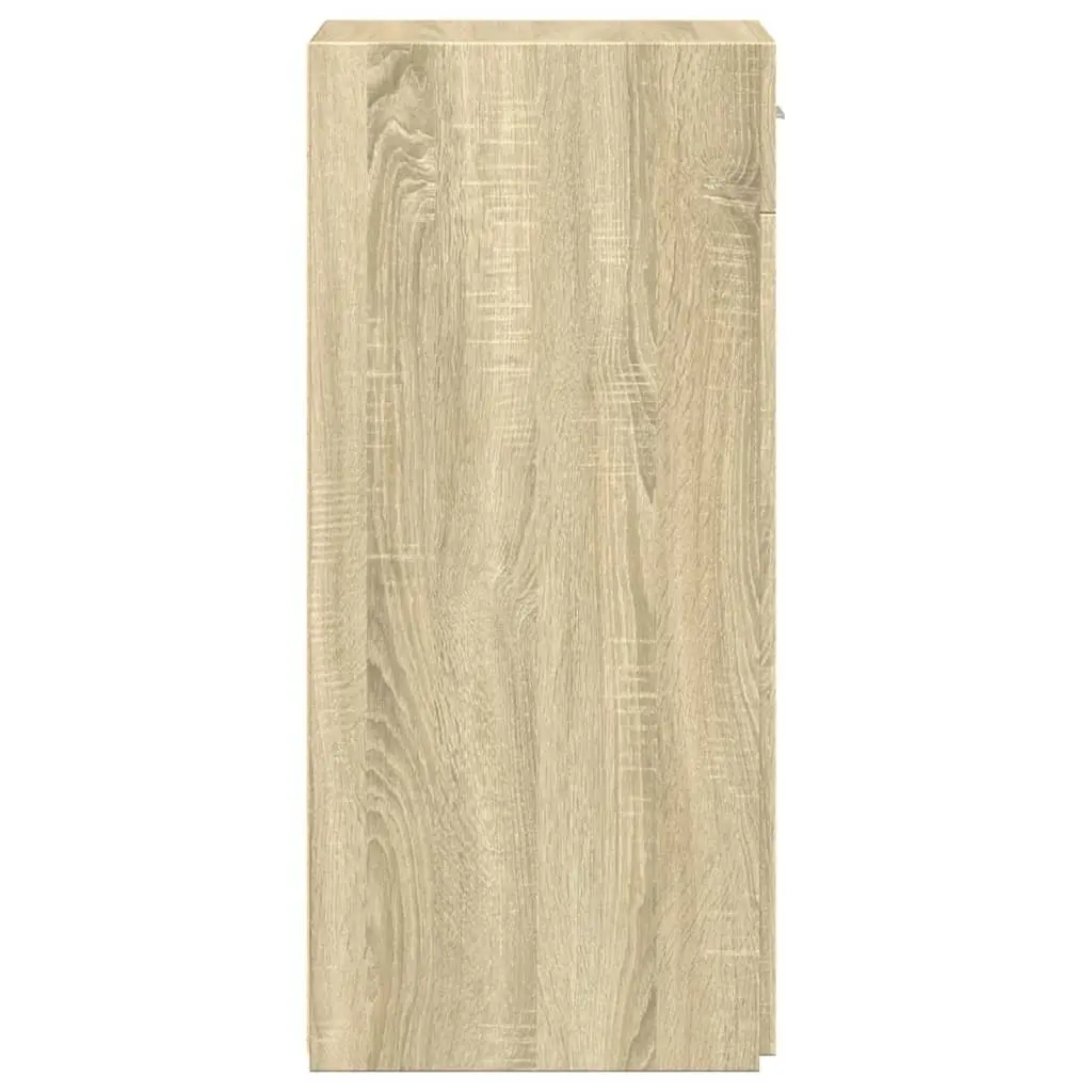 Sideboard Brown Engineered Wood Cabinet Storage Drawer Door Cupboard Furniture