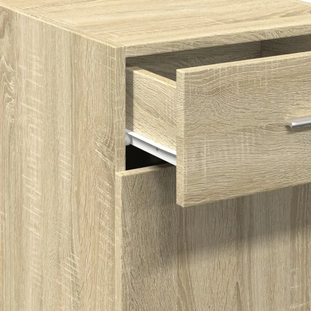Sideboard Brown Engineered Wood Cabinet Storage Drawer Door Cupboard Furniture