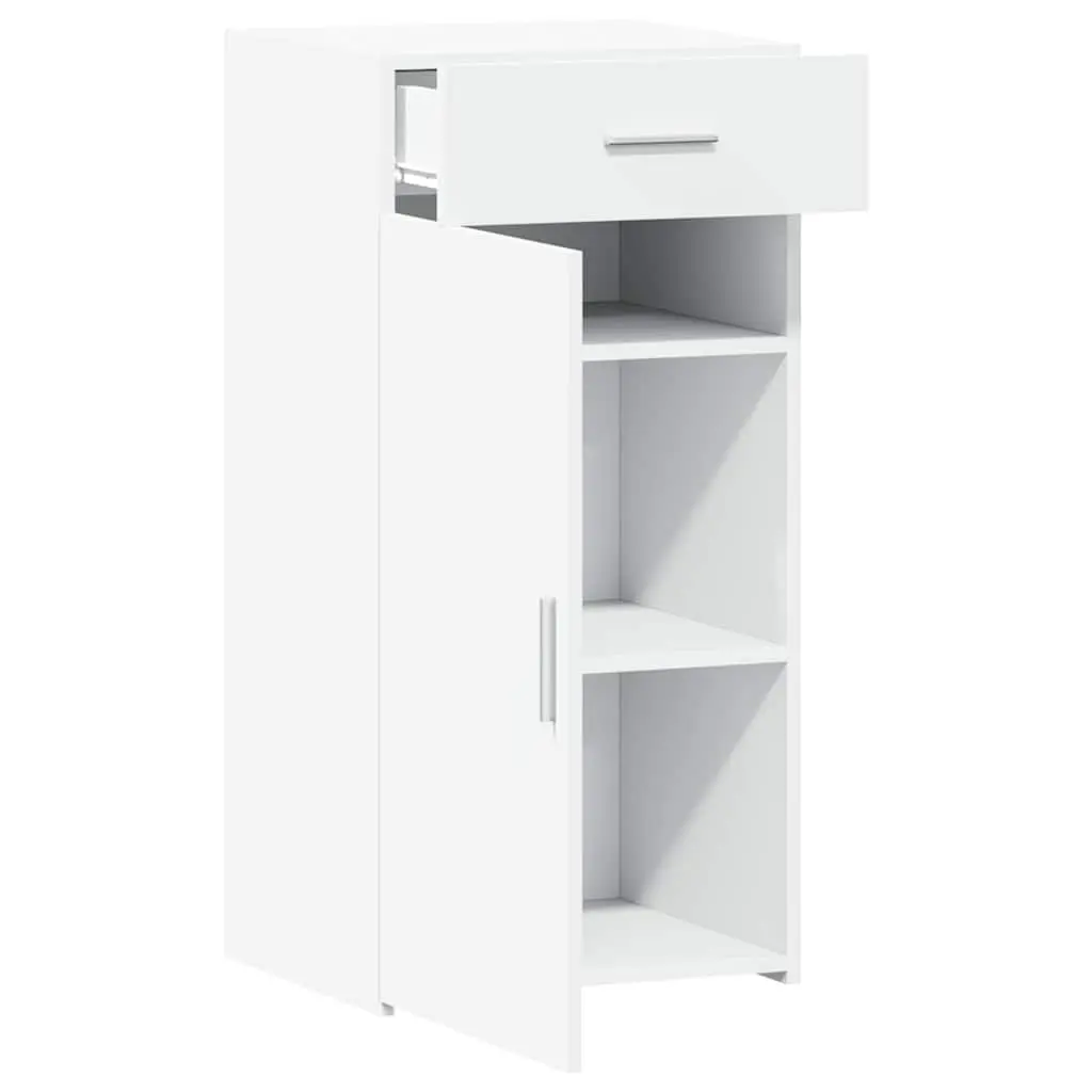 Engineered Wood Sideboard Storage Cabinet White with Drawer and Door 45 x 42.5 x 93 cm