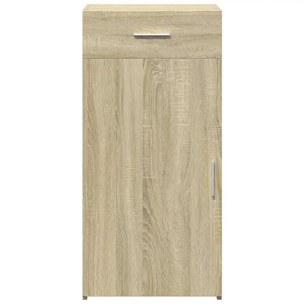 Brown Engineered Wood Sideboard with Cupboard and Drawer