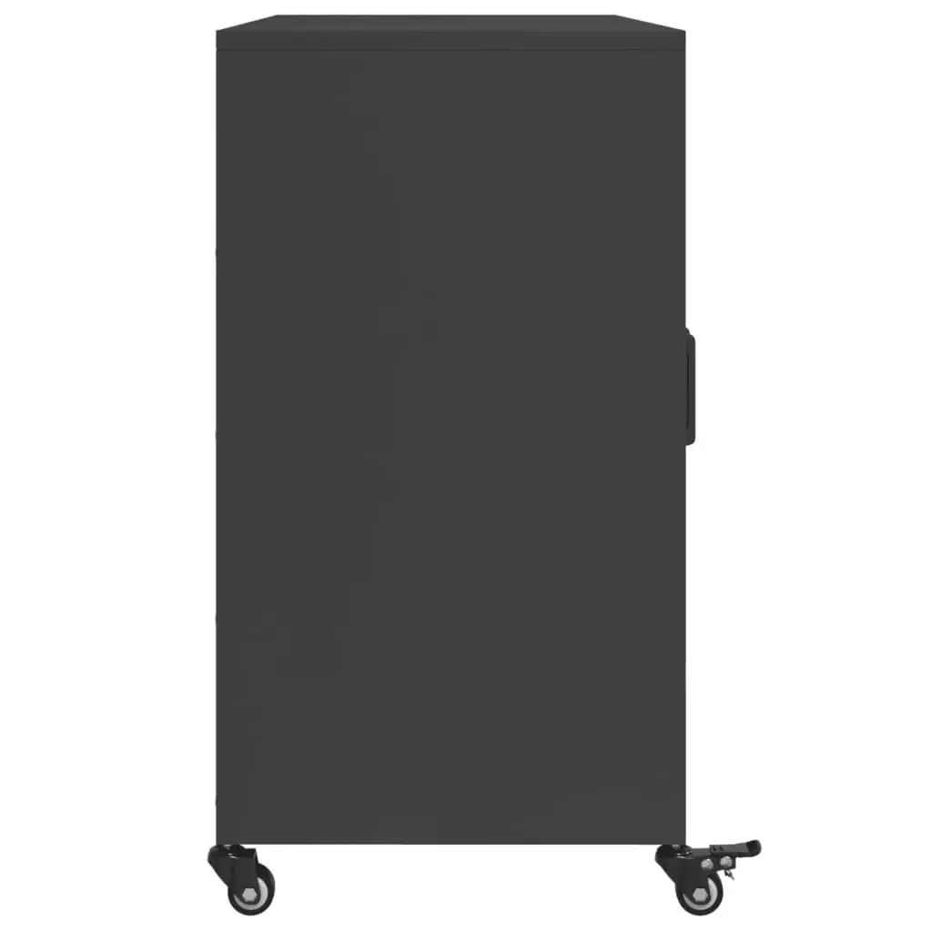 Black Sideboard with Wheels for Easy Storage