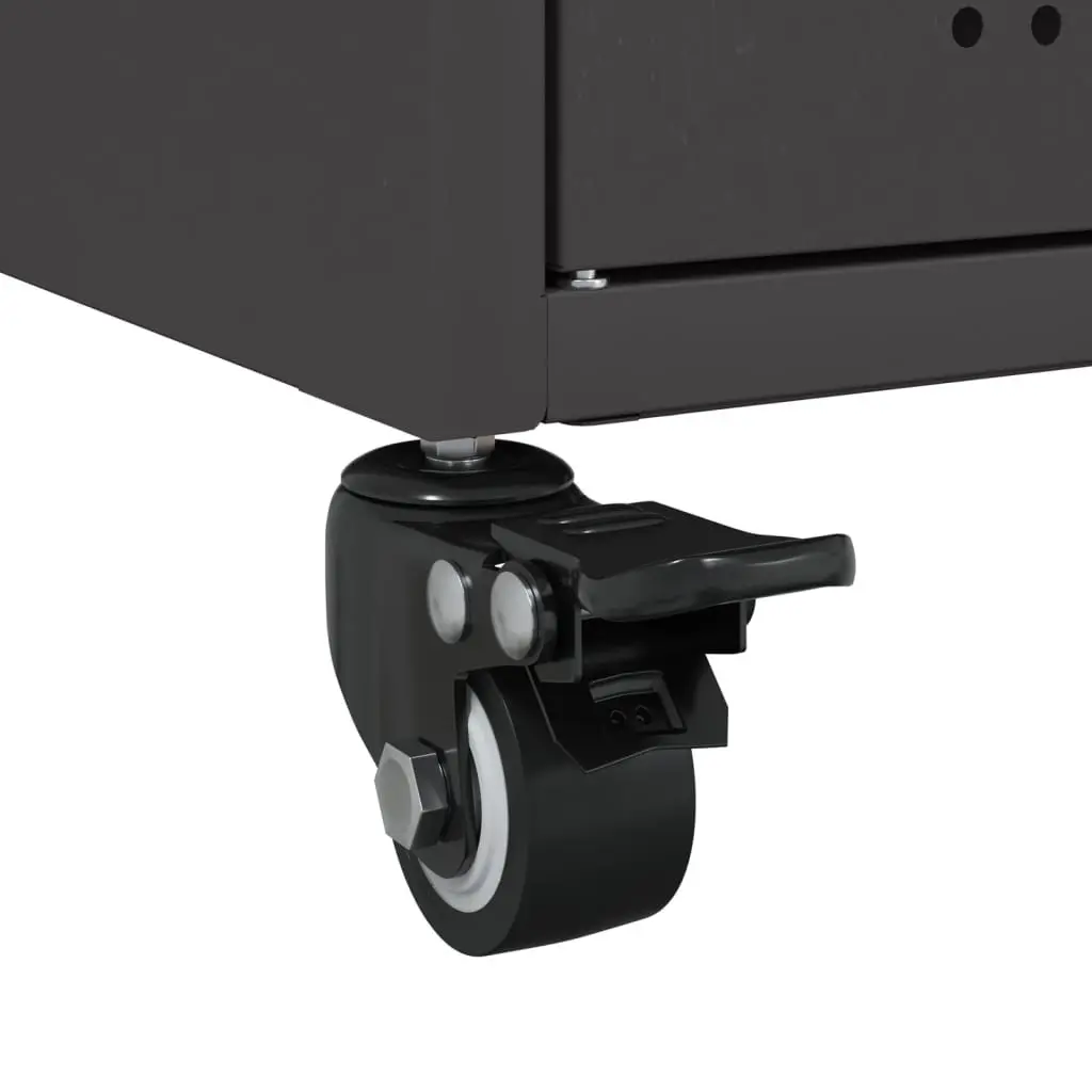 Black Sideboard with Wheels for Easy Storage