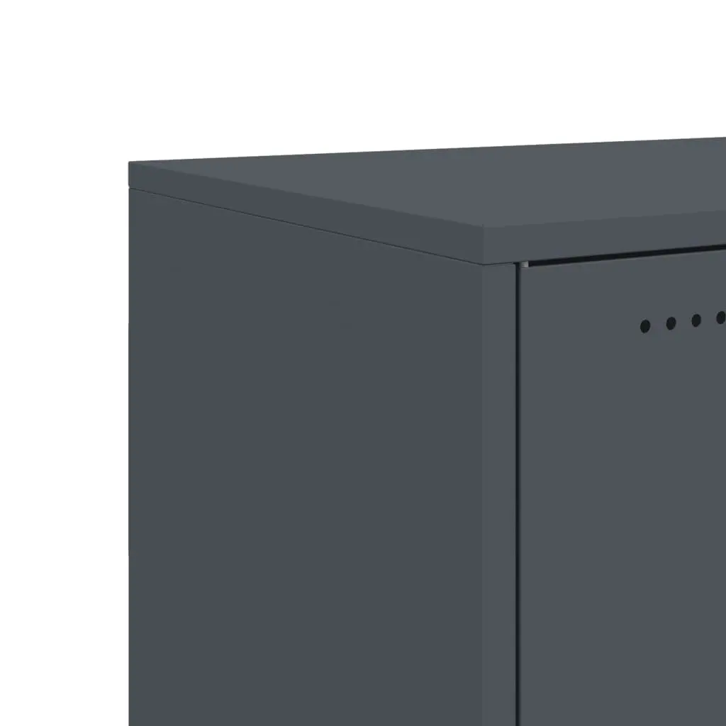 Anthracite Storage Sideboard with Wheels for Living Spaces
