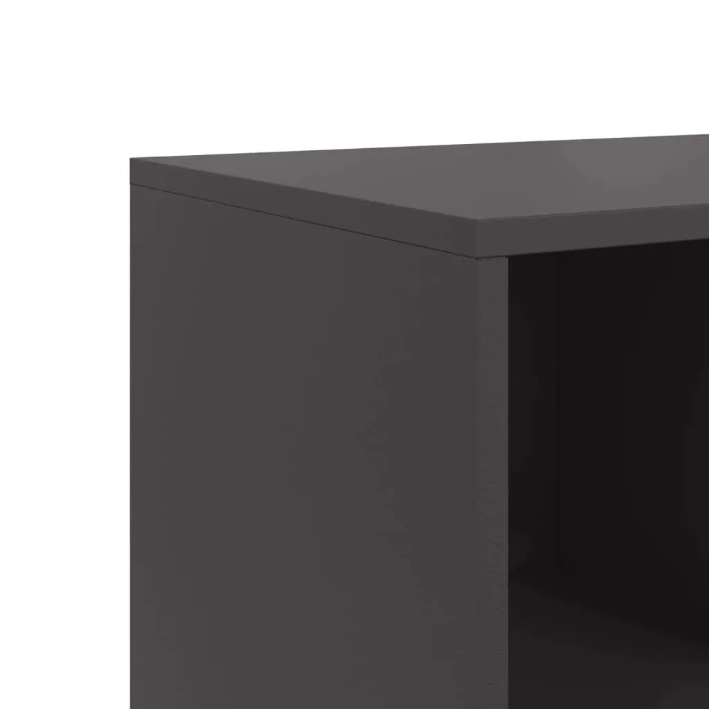 Black Sideboard Storage Cabinet on Wheels