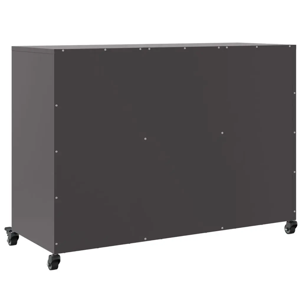 Black Sideboard Storage Cabinet 100.5x39x72 cm