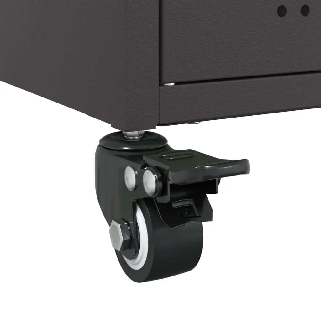 Black Sideboard Storage Cabinet 100.5x39x72 cm
