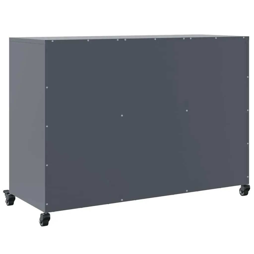 Anthracite Sideboard Storage Cabinet on Wheels