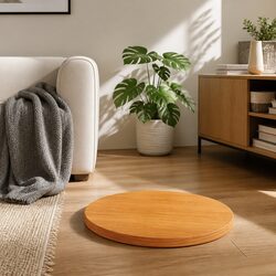 Round Solid Pinewood Table Top Brown Ø40cm