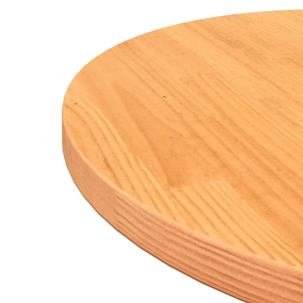 Round Wooden Table Top Brown Ø60cm Solid Pinewood