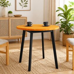 Brown Solid Pine Round Table Top for Cozy Spaces