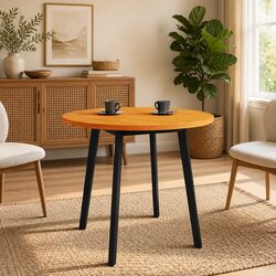 Brown Solid Pine Wood Round Table Top Ø80cm