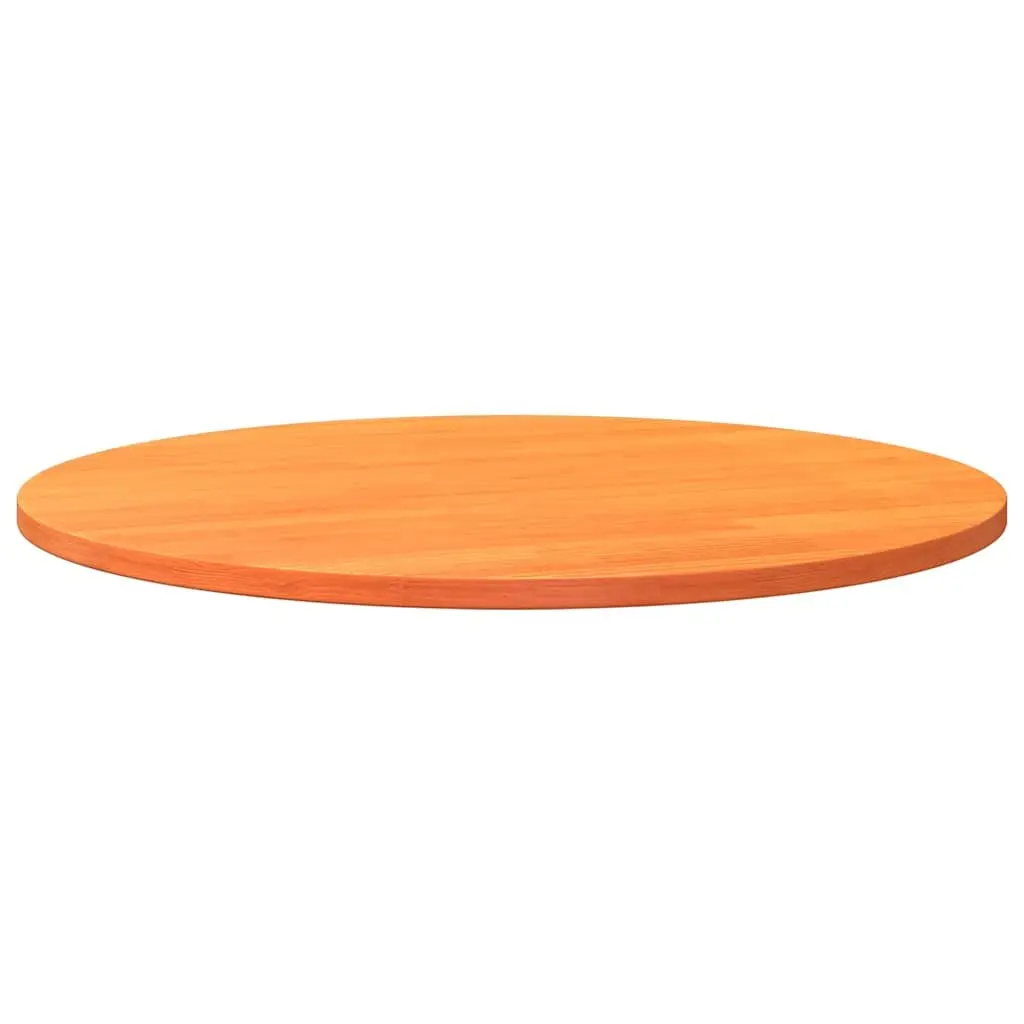 Brown Solid Pine Wood Round Table Top Ø80cm