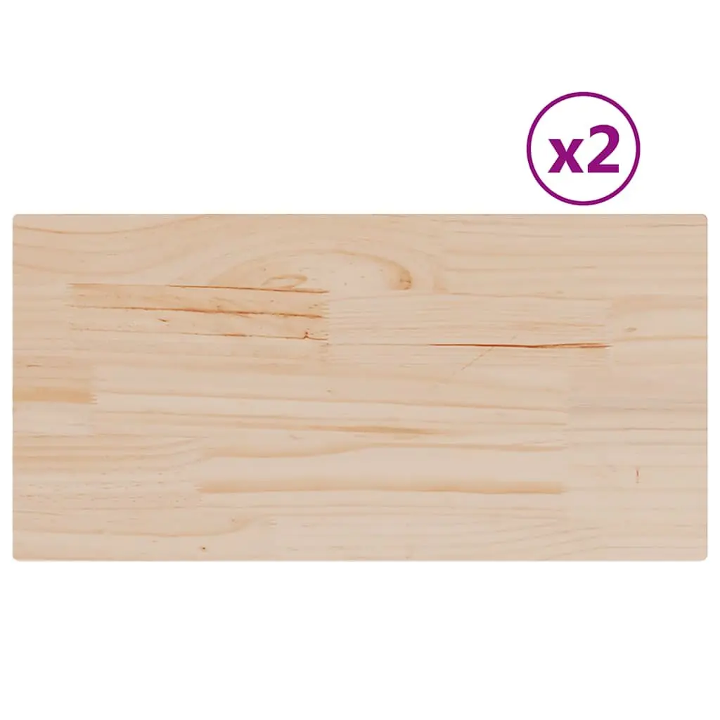 Rectangular Wooden Table Top Rustic 80x40cm Solid Pine Wood