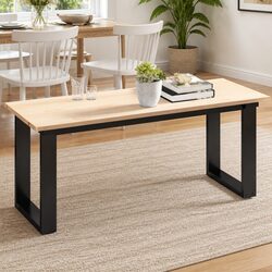 Solid Pine Wood Rectangular Table Top 110x40cm Rustic Brown