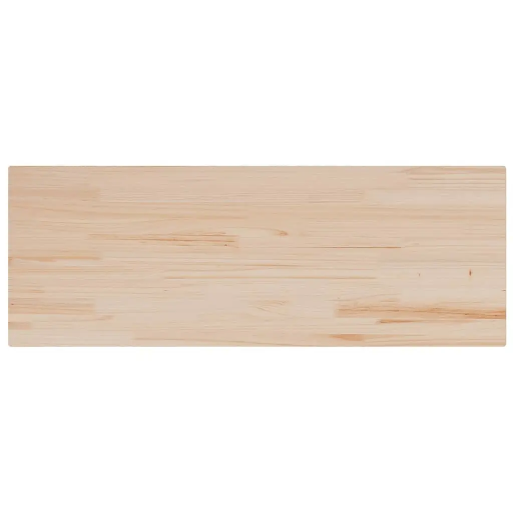 Rectangular Solid Pine Wood Table Top 110x40cm Rustic Brown