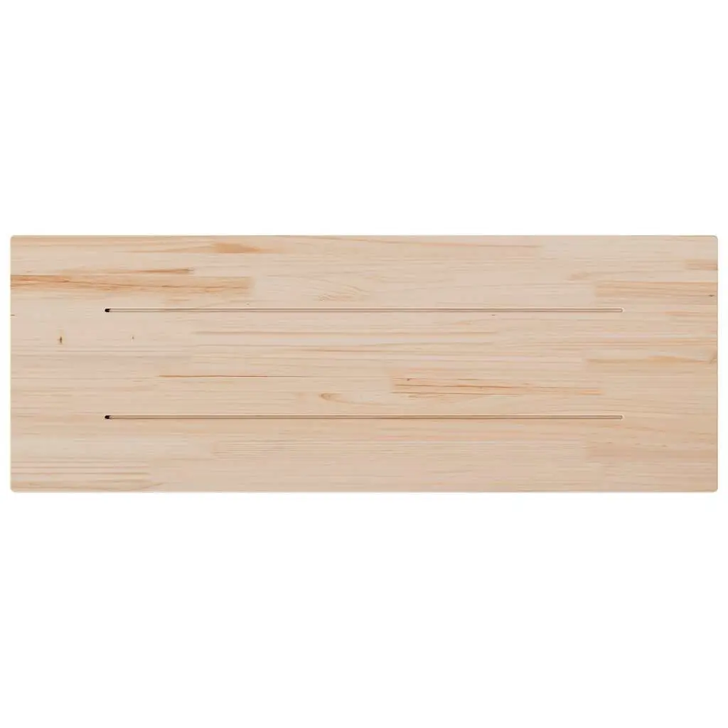 Rectangular Solid Pine Wood Table Top 110x40cm Rustic Brown